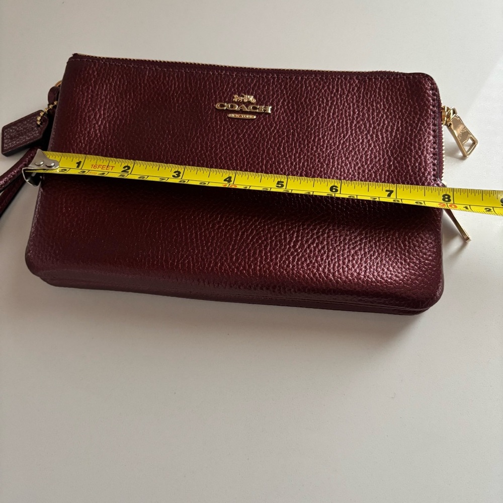 Coach Wristlet Wallet in Deep Burgundy - Picture 2 of 8